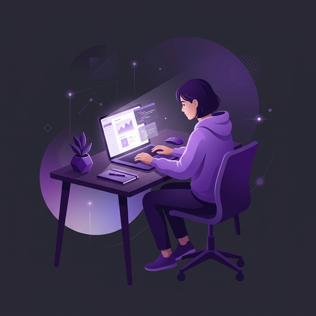 Person working on computer